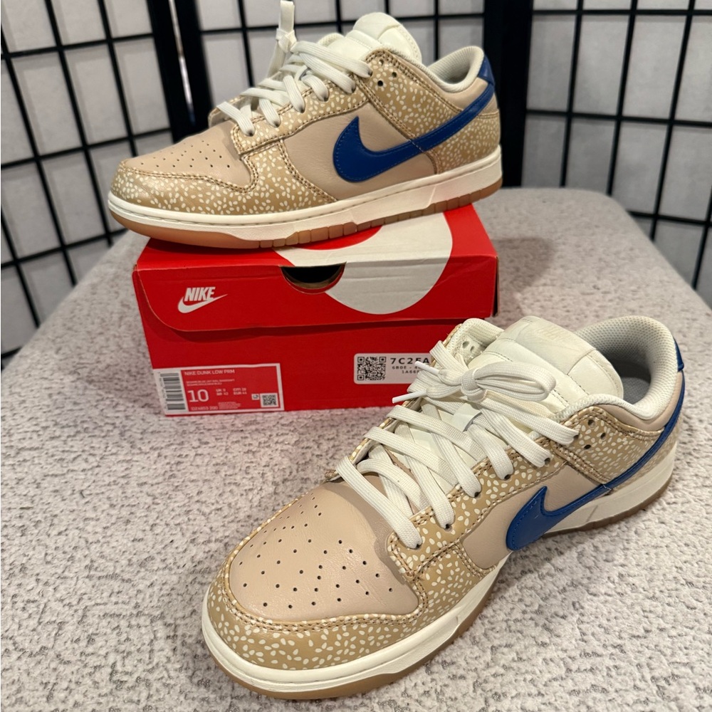 Nike Dunk Low PRM “Sesame/Blue” Size 10 Men’s – Gum Sole